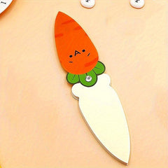 Carrot Shaped Spiral Memo Pad 65 Sheets Blank Student Notepad