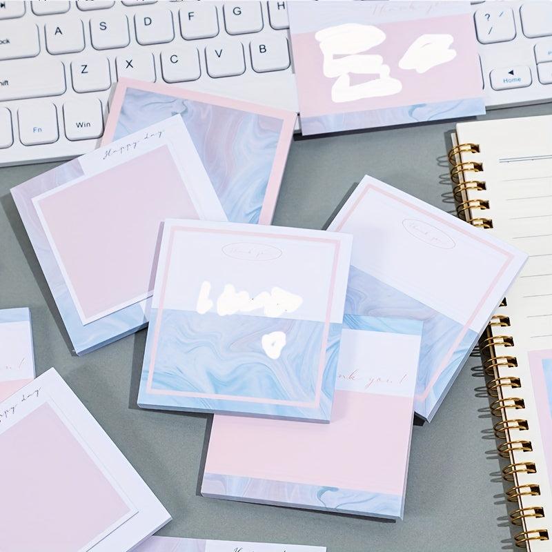 Marble Ins Style Sticky Notes Memo Pad Cartoon Student Notepad