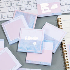 Marble Ins Style Sticky Notes Memo Pad Cartoon Student Notepad