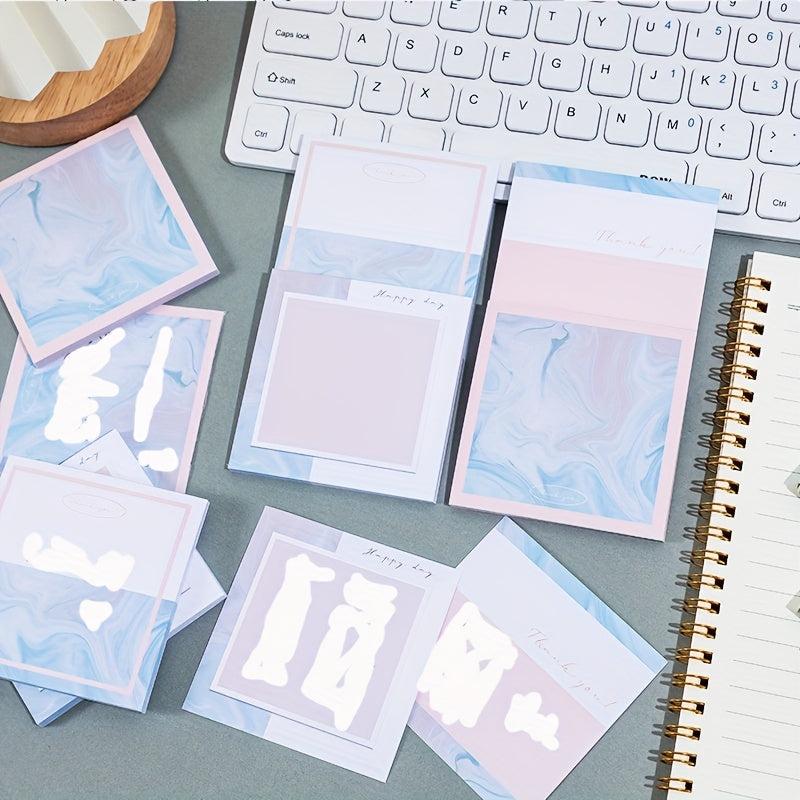 Marble Ins Style Sticky Notes Memo Pad Cartoon Student Notepad