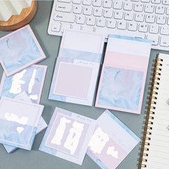 Marble Ins Style Sticky Notes Memo Pad Cartoon Student Notepad