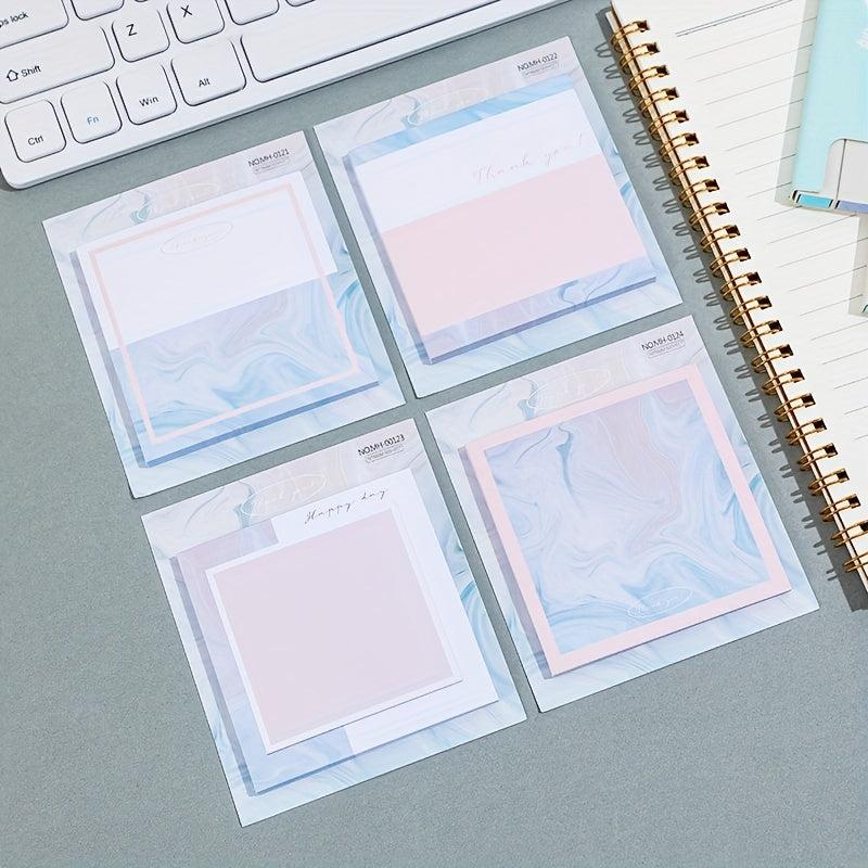 Marble Ins Style Sticky Notes Memo Pad Cartoon Student Notepad