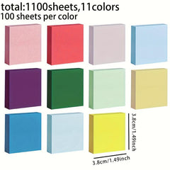 1100 Sheets Sticky Notes Memo Pad Self Stick Note Pads Cartoon Student