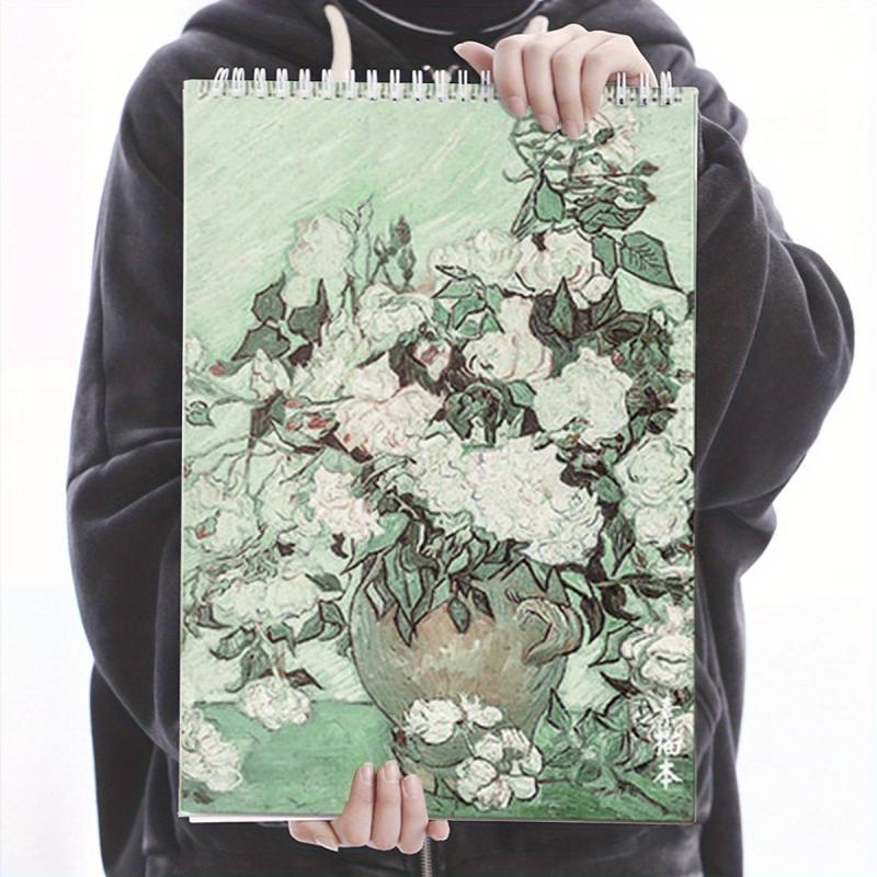 Rose Pattern Spiral Sketch Book 50 Pages