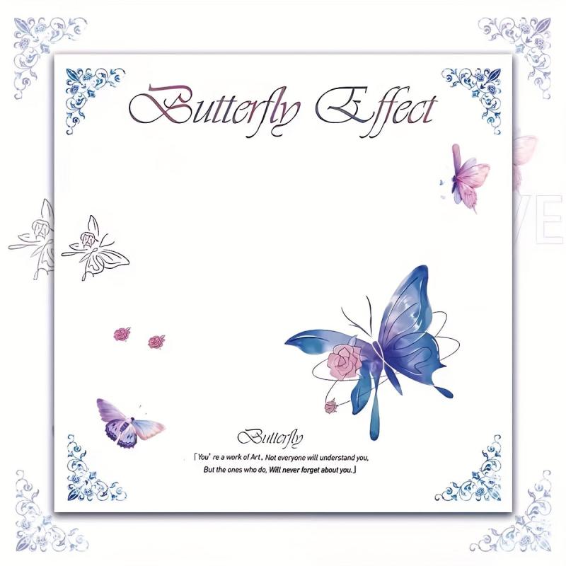 4pcs Colorful Butterfly Crystal Moon Notepad 200 Sheets In 4 Styles