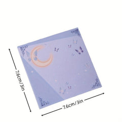 4pcs Colorful Butterfly Crystal Moon Notepad 200 Sheets In 4 Styles