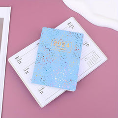 A7 English Planner Mini Pocket Notepad Laser Colorful Faux Leather Cover