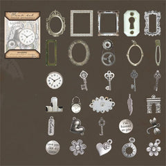 30pcs Laboratory Series Retro Hollow Hand DIY Decoration Material