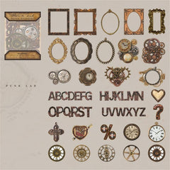 30pcs Laboratory Series Retro Hollow Hand DIY Decoration Material