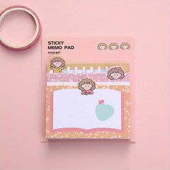 Creative Girl Cartoon Note Book Message Paper Non-sticky Non-adhesive Memo Paper
