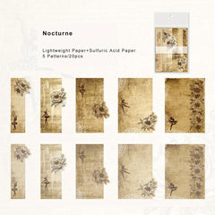 20 Retro Journal Diary Decorative Papers