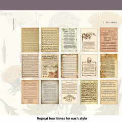 60pcs Vintage Time Book Series Scrapbook Paper Pack