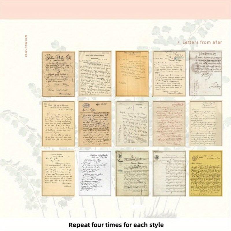 60pcs Vintage Time Book Series Scrapbook Paper Pack