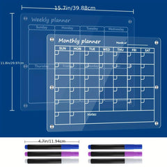 Acrylic Magnetic Calendar For Fridge 16X12
