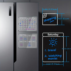 Acrylic Magnetic Calendar For Fridge 16X12