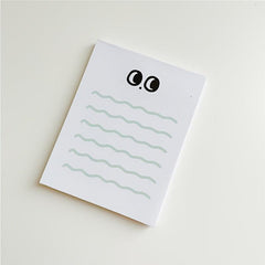 50 Pages Big Eyed Wavy Lined To-Do Lists Journal Diary Memo Pad