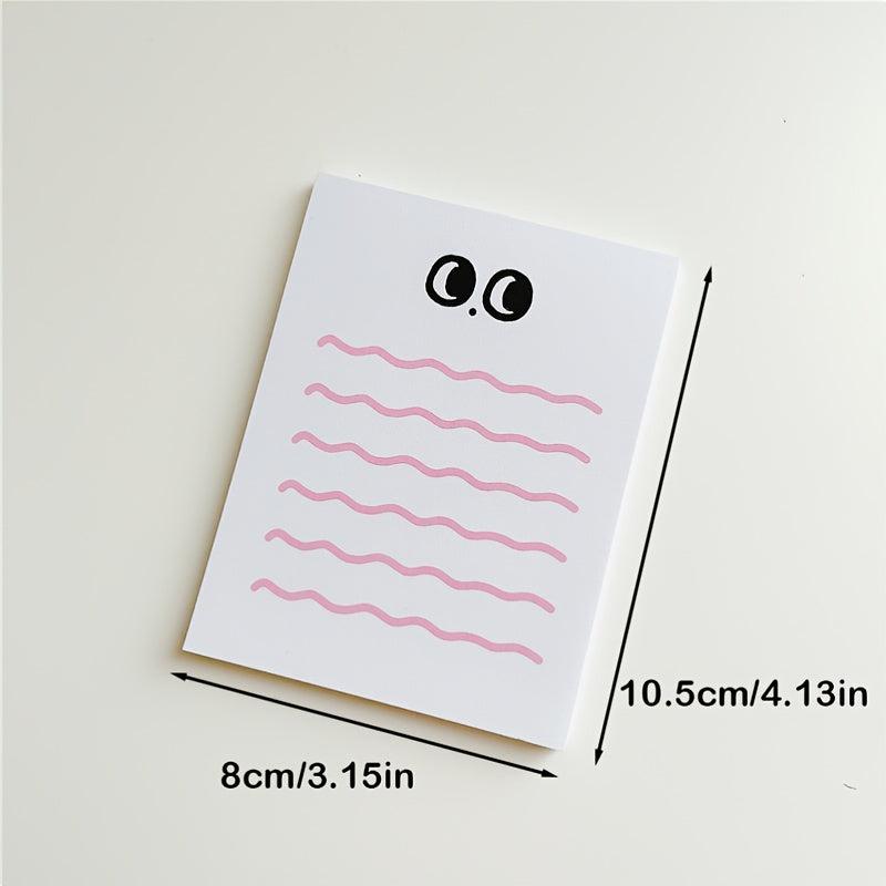 50 Pages Big Eyed Wavy Lined To-Do Lists Journal Diary Memo Pad