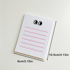 50 Pages Big Eyed Wavy Lined To-Do Lists Journal Diary Memo Pad