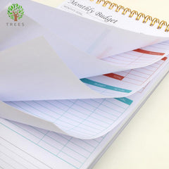 Trees Budget Planner Notepad - Expense Tracker & Accounts Book