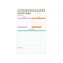 Trees Budget Planner Notepad - Expense Tracker & Accounts Book