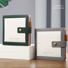 Pocket Notebook Mini Notepad Faux Leather Hand Ledger Small Gift Horizontal Line