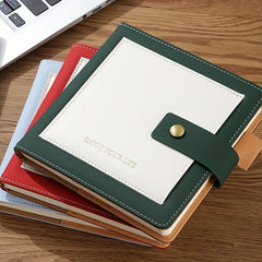 Pocket Notebook Mini Notepad Faux Leather Hand Ledger Small Gift Horizontal Line