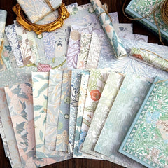 100 Sheets Vintage Floral Scrapbook Paper DIY Crafts Journals Decoupage