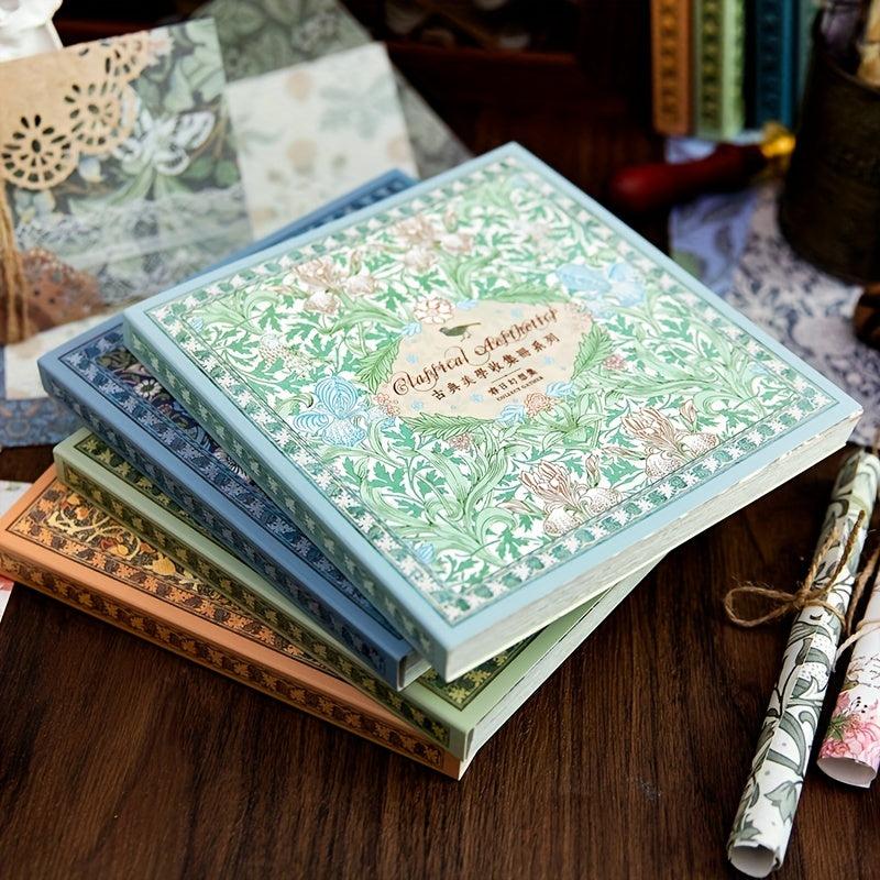 100 Sheets Vintage Floral Scrapbook Paper DIY Crafts Journals Decoupage