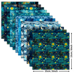 12pcs Starry Sky Series Brochure Material Paper for Background DIY Photo Album