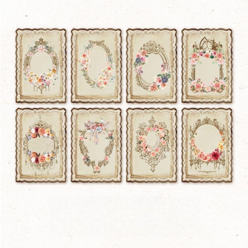Moon Imagination Series Retro Collage Border Background Handbook