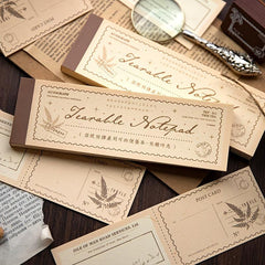 30 Sheets Tearable Note Retro Frame Manual Account Material Backing