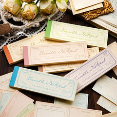 30 Sheets Tearable Note Retro Frame Manual Account Material Backing