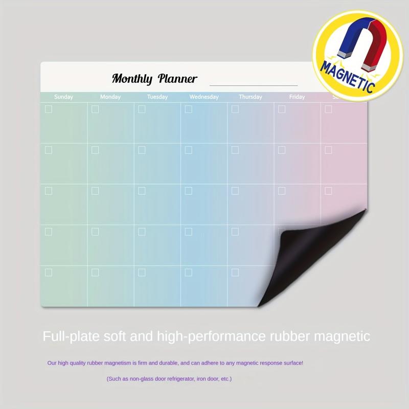 1pc Magnetic Calendar Schedule Sticker Set Soft Whiteboard Home Office Supplies