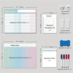 1pc Magnetic Calendar Schedule Sticker Set Soft Whiteboard Home Office Supplies
