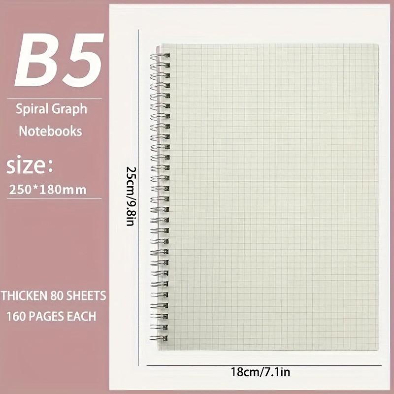 Spiral Graph Notebooks 1 Pack A5 B5 Notebooks With Graph Pages