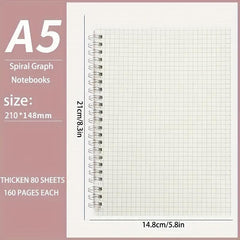 Spiral Graph Notebooks 1 Pack A5 B5 Notebooks With Graph Pages
