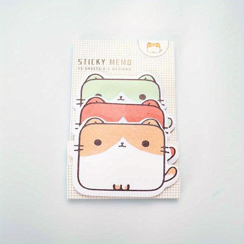 15pcs Cartoon Sticky Notes Creative Index Sticky Notes Student Stickers