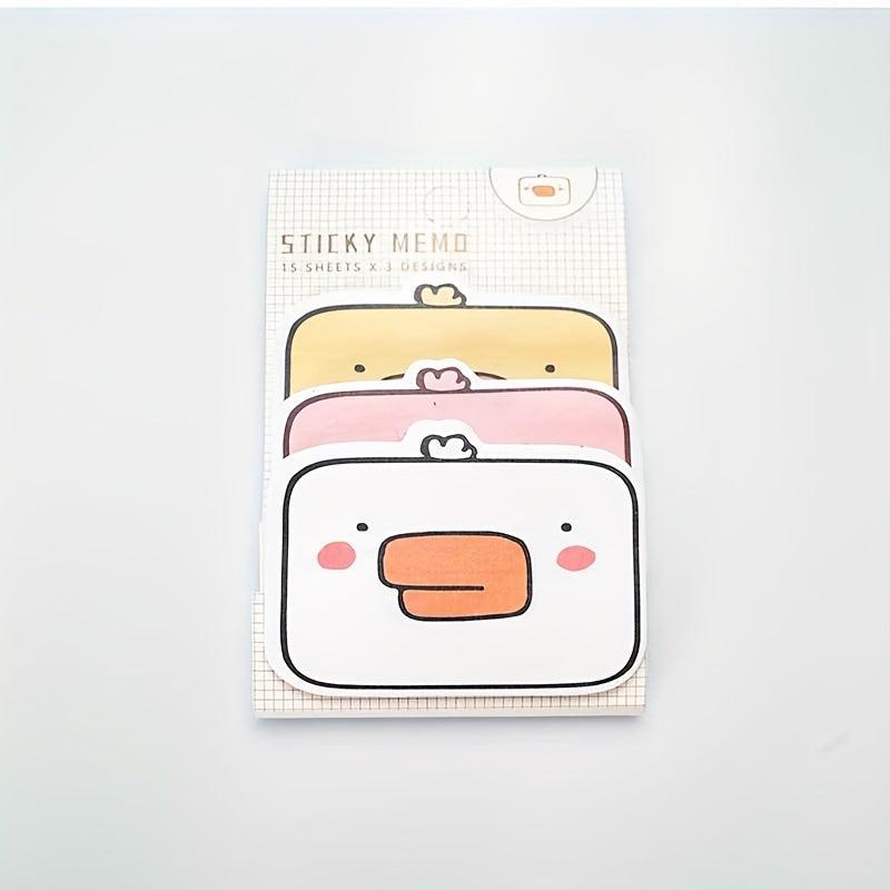 15pcs Cartoon Sticky Notes Creative Index Sticky Notes Student Stickers