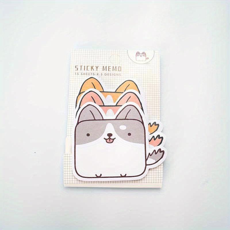 15pcs Cartoon Sticky Notes Creative Index Sticky Notes Student Stickers