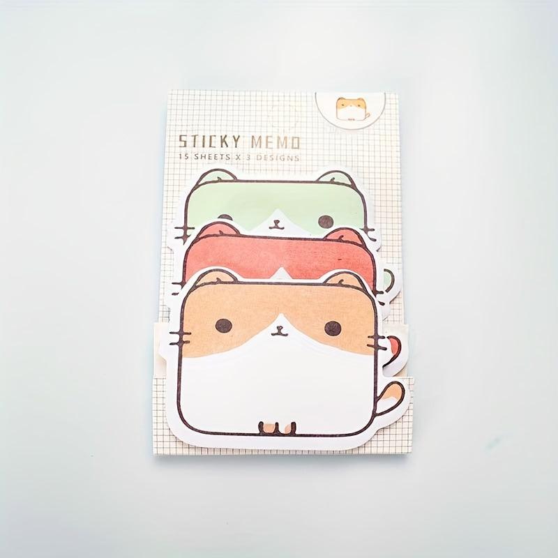 15pcs Cartoon Sticky Notes Creative Index Sticky Notes Student Stickers