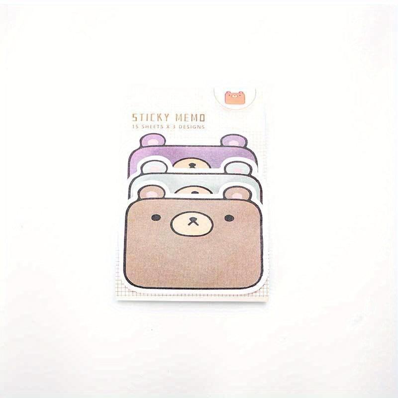 15pcs Cartoon Sticky Notes Creative Index Sticky Notes Student Stickers