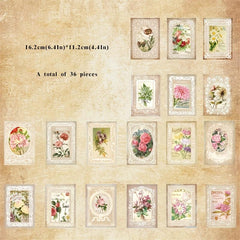 36pcs Vintage Lace Paper European Style Retro Lace Photo Frame