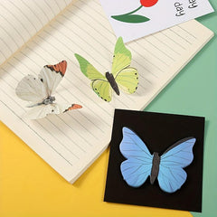30pcs Butterfly Sticky Notes Cartoon Style For Students Work Note Stickers