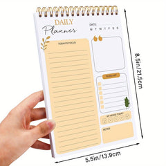 BUBU Yellow Daily Planner Today Focus And To Do List Mood Tracking