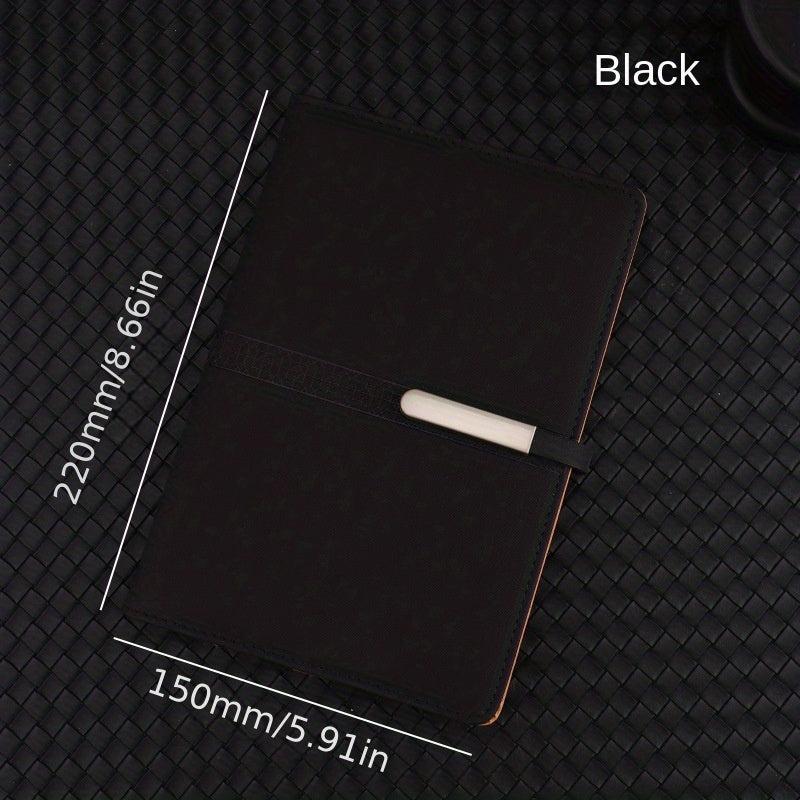 A5 Leather Notebook with Metal Buckle - Business & Office Essential
