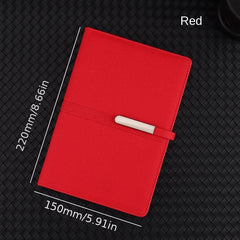 A5 Leather Notebook with Metal Buckle - Business & Office Essential