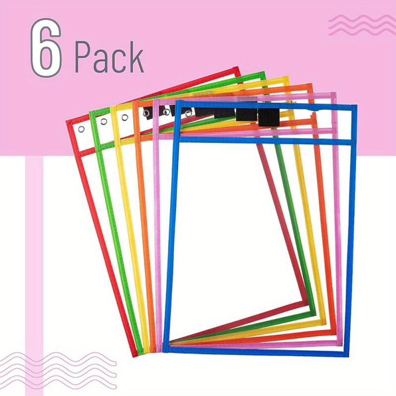 Oversized Reusable Dry Erase Pocket Sleeves Clear Plastic Sheet Protectors
