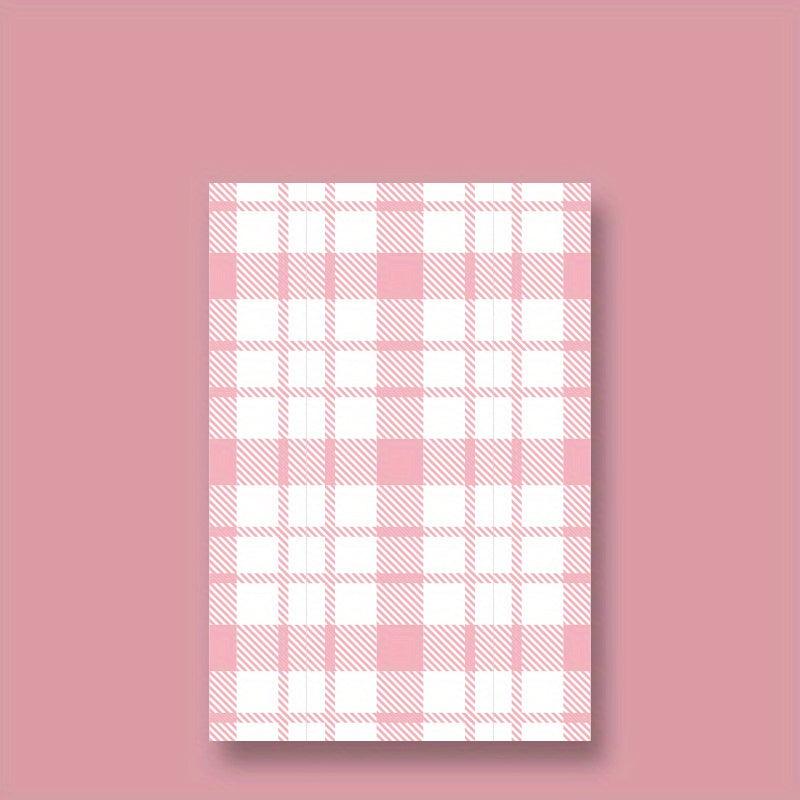 Cute Grid Pattern Sticky Notes 60 Sheets - Student Memo Notes Book
