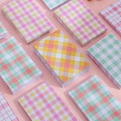 Cute Grid Pattern Sticky Notes 60 Sheets - Student Memo Notes Book