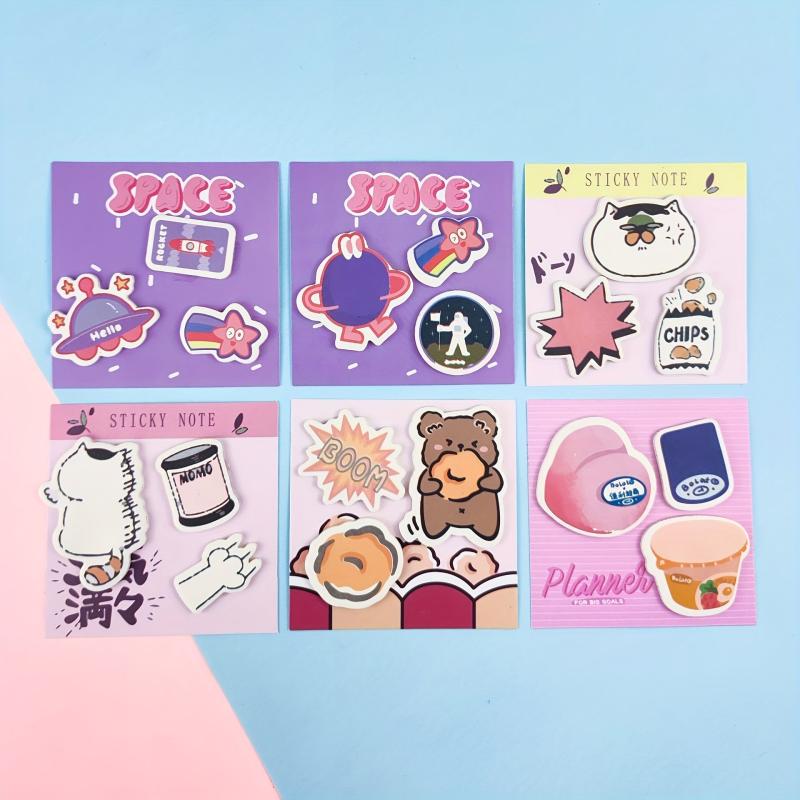 Cartoon Shaped Sticky Notes Book 60 Pieces